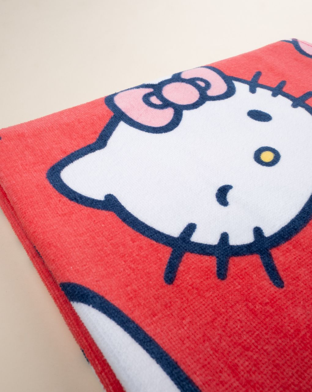 παιδική πετσέτα θαλάσσης κοραλί hello kitty για κορίτσι - Prénatal