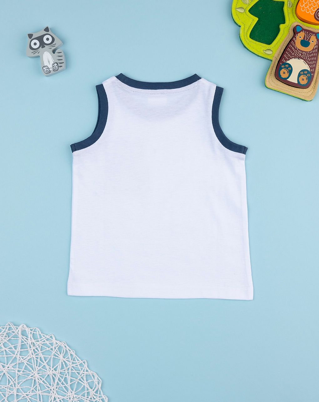 βρεφική μπλούζα λευκή surf dude για αγόρι - Prénatal