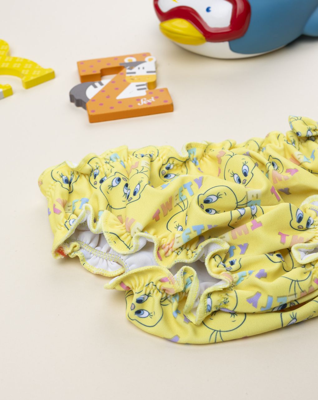 βρεφικό μαγιό σλιπ κίτρινο tweety για κορίτσι - Prénatal