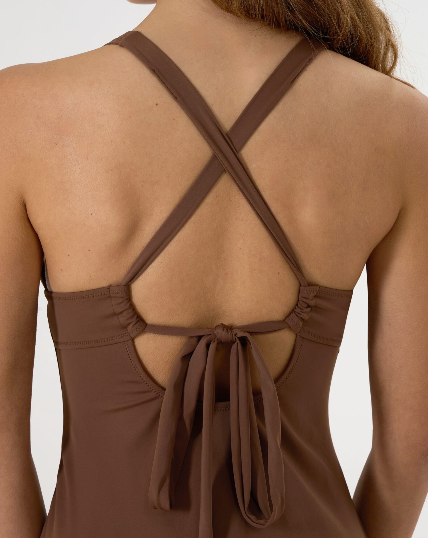 γυναικείο ολόσωμο μαγιό εγκυμοσύνης καφέ - Prénatal