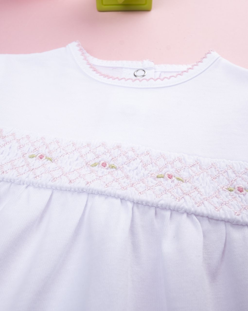 βρεφικό φορμάκι λευκό με λουλούδια για κορίτσι - Prénatal