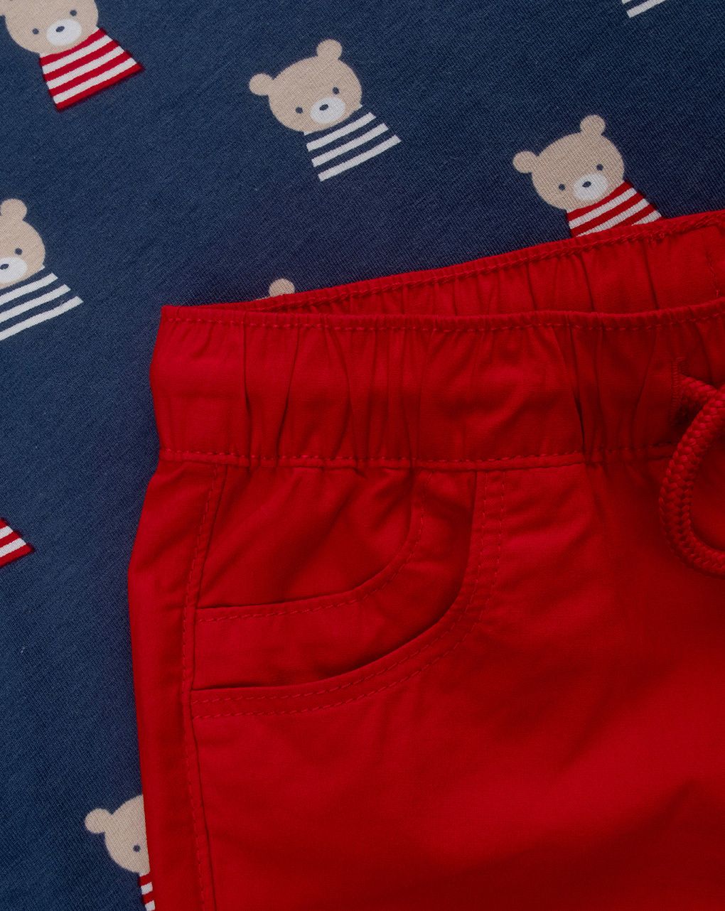 βρεφικό σετ t-shirt και σορτσάκι με αρκουδάκια για αγόρι - Prénatal