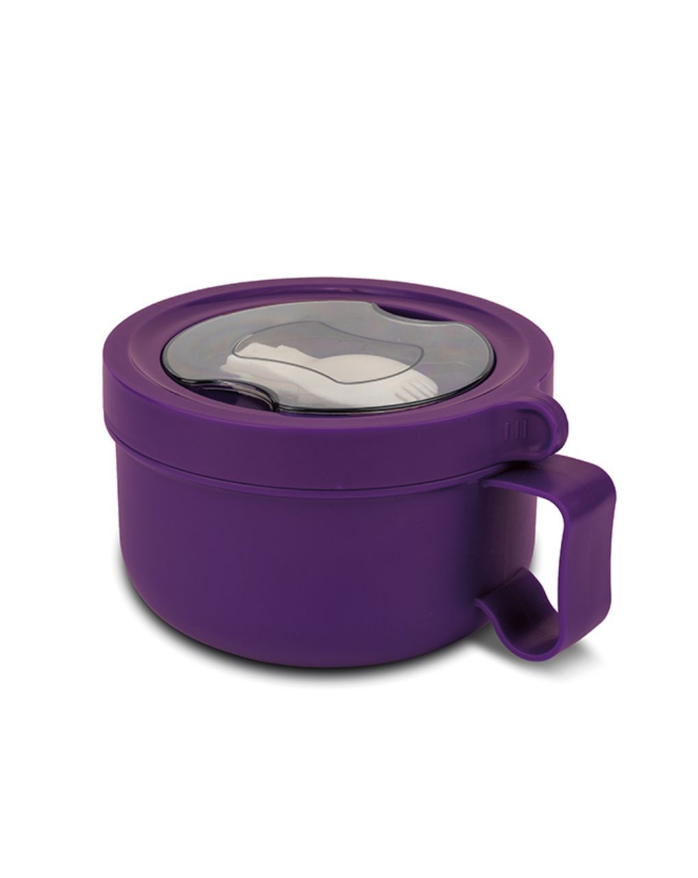 Nava δοχείο φαγητού ανοξείδωτο στρογγυλό "we care" μωβ 850ml 10-262-031 - Nava