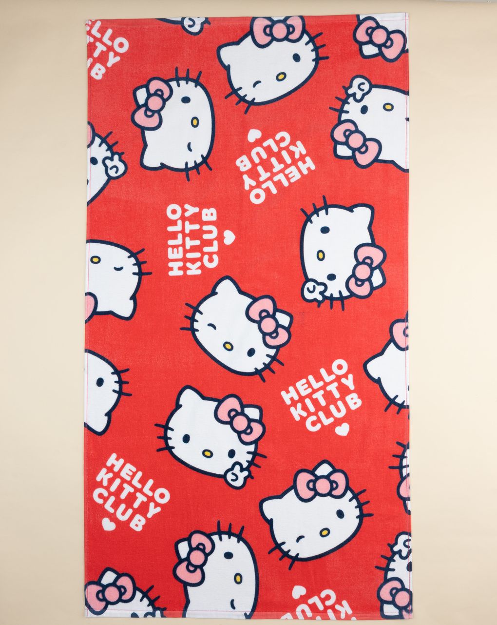 παιδική πετσέτα θαλάσσης κοραλί hello kitty για κορίτσι