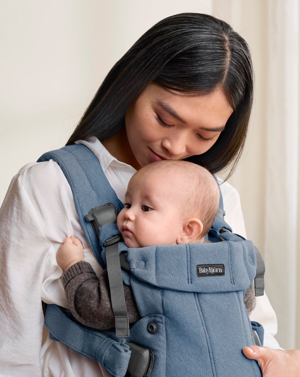 Babybjörn μάρσιπος harmony woven mélange blue 088033 - Baby Bjorn