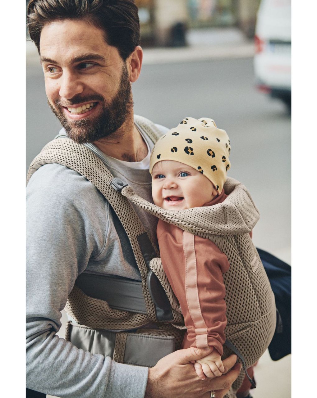 Babybjorn μάρσιπος move 3d mesh grey beige - Baby Bjorn