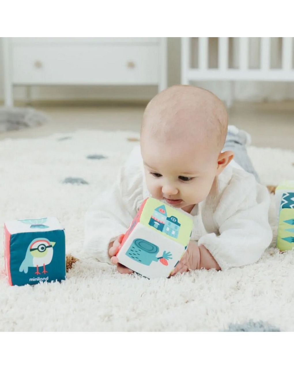 Miniland σετ μαλακών κύβων κουδουνίστρας me97230 - X-TREME BABY