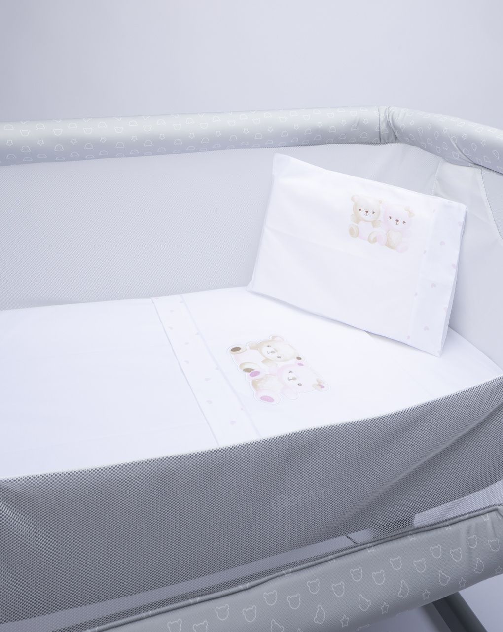 βρεφικό σετ για λίκνο/πορτ-μπεμπέ με αρκουδάκια πακέτο x3