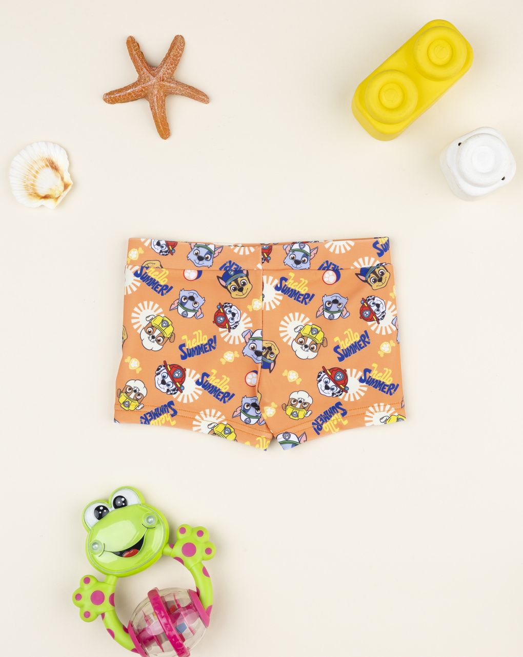βρεφικό μαγιό σορτσάκι πορτοκαλί paw patrol για αγόρι - Prénatal