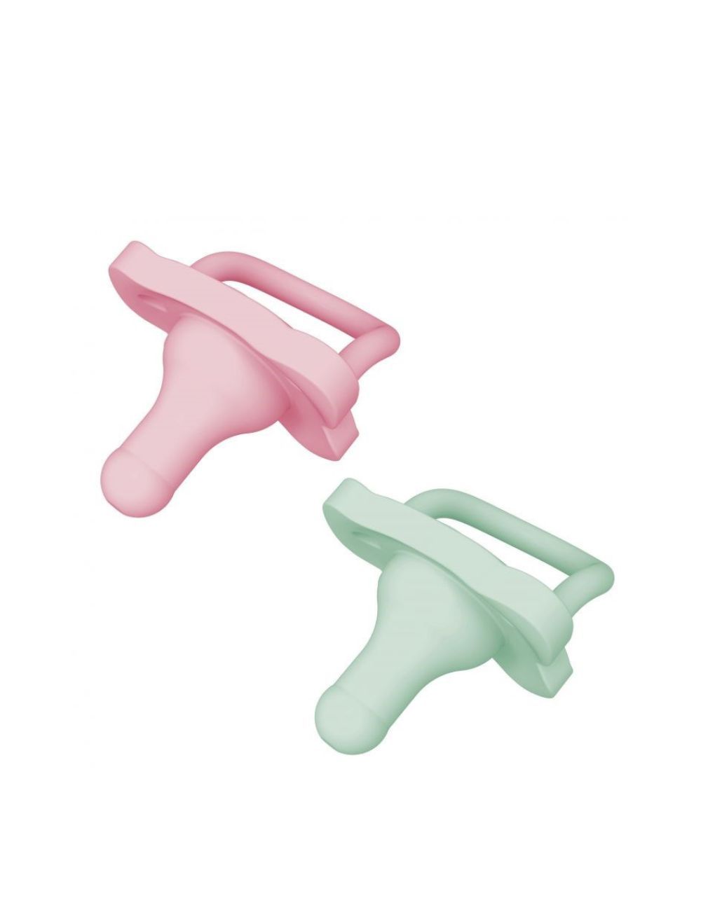 Dr. brown's πιπίλα σιλικόνης 2τμχ 0-6m pink/green ps12007