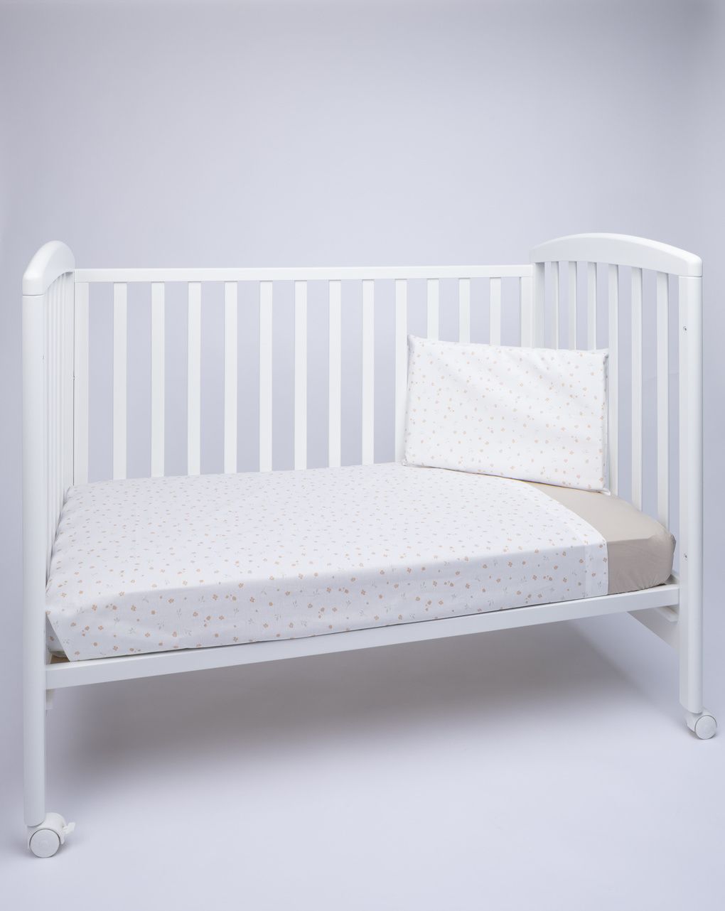 βρεφικό σετ για κρεβάτι φλοράλ μπεζ πακέτο x3