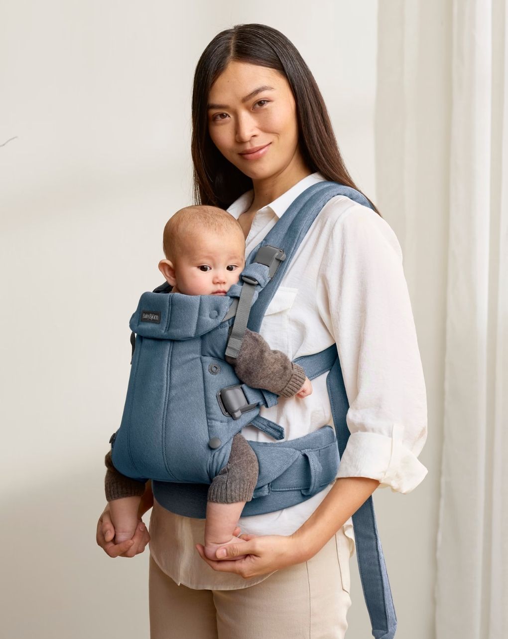 Babybjörn μάρσιπος harmony woven mélange blue 088033 - Baby Bjorn