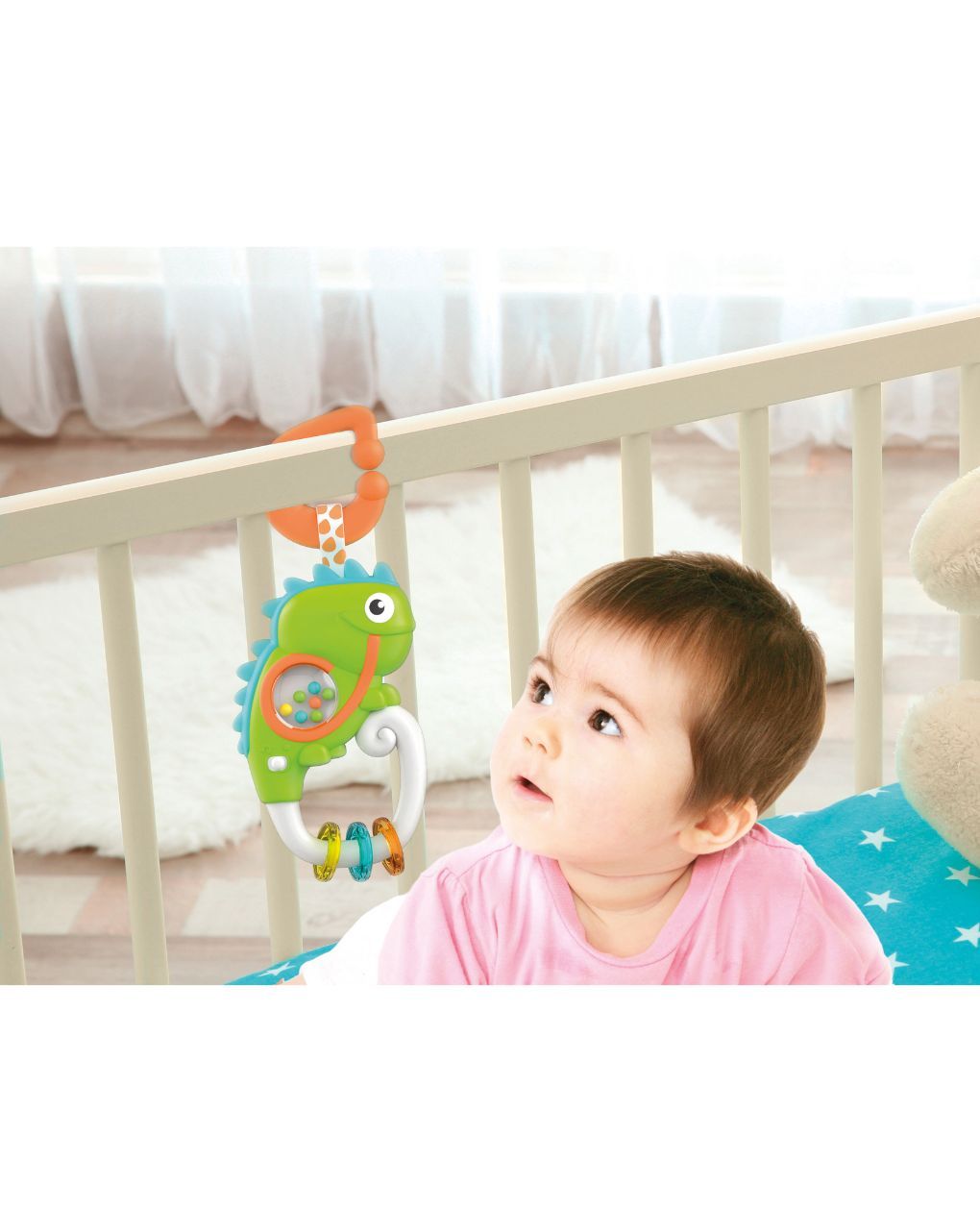 Baby clementoni βρεφική ηλεκτρονική κουδουνίστρα χαμαιλέοντας 1000-17332 - BABY CLEMENTONI