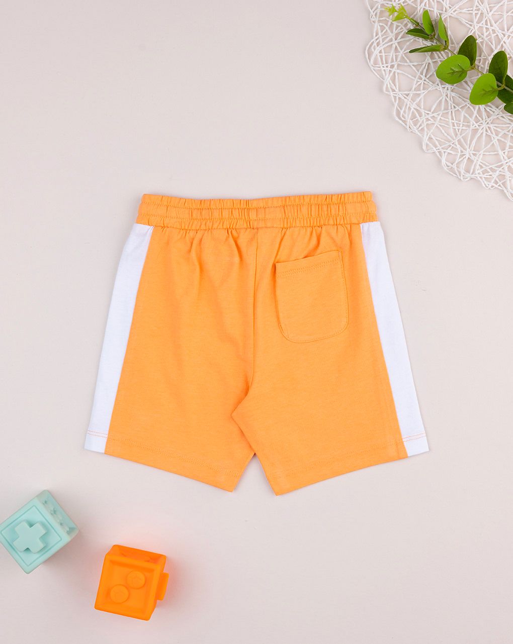 βρεφικό σορτσάκι πορτοκαλί με δελφίνι για αγόρι - Prénatal