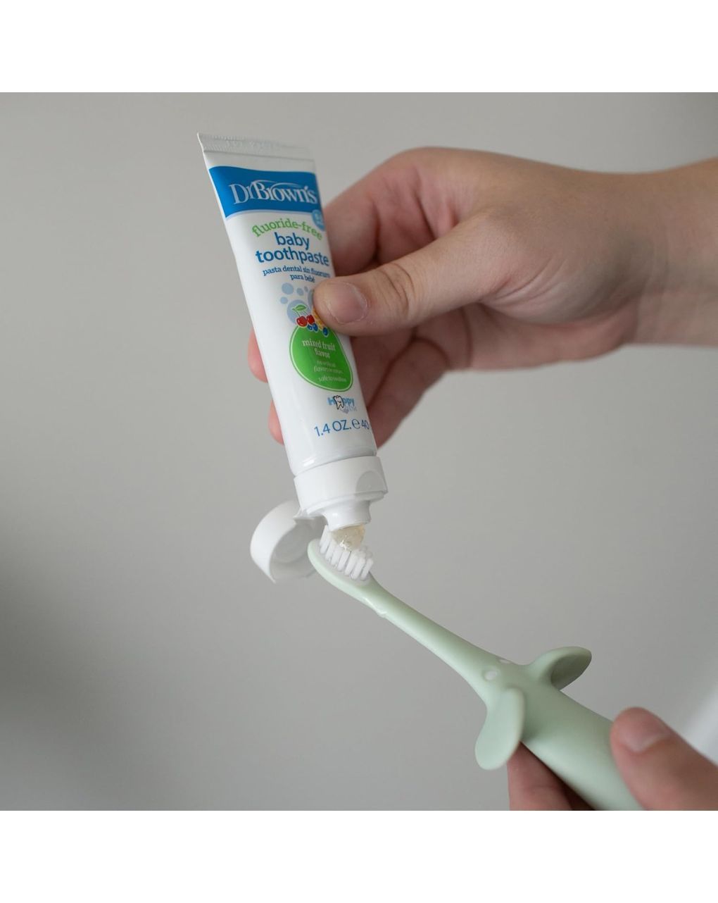 Dr. brown's βρεφική οδοντόβουρτσα ελεφαντάκι mint hg016 - Dr Browns