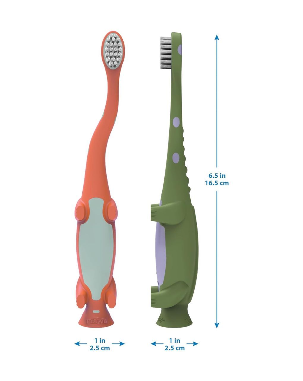 Dr. brown's οδοντόβουρτσα δεινοσαυράκι green hg088 - Dr Browns