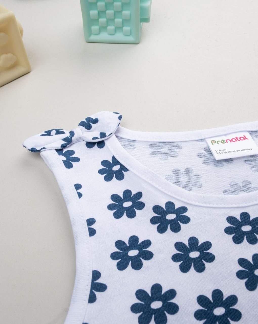παιδική μπλούζα λευκή με μαργαρίτες για κορίτσι - Prénatal