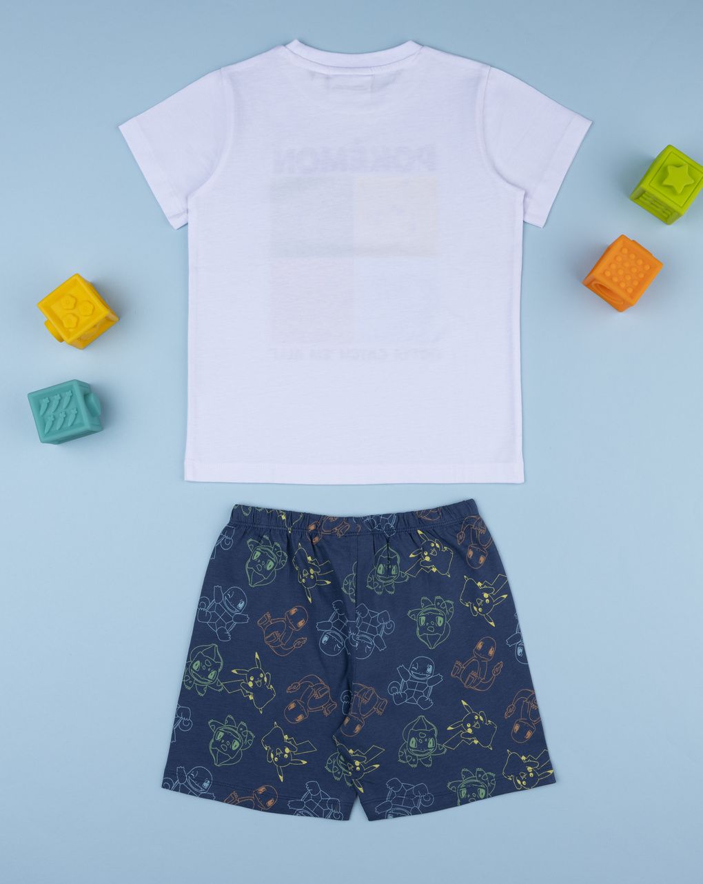 παιδική πιτζάμα λευκή/μπλε pokémon για αγόρι - Prénatal