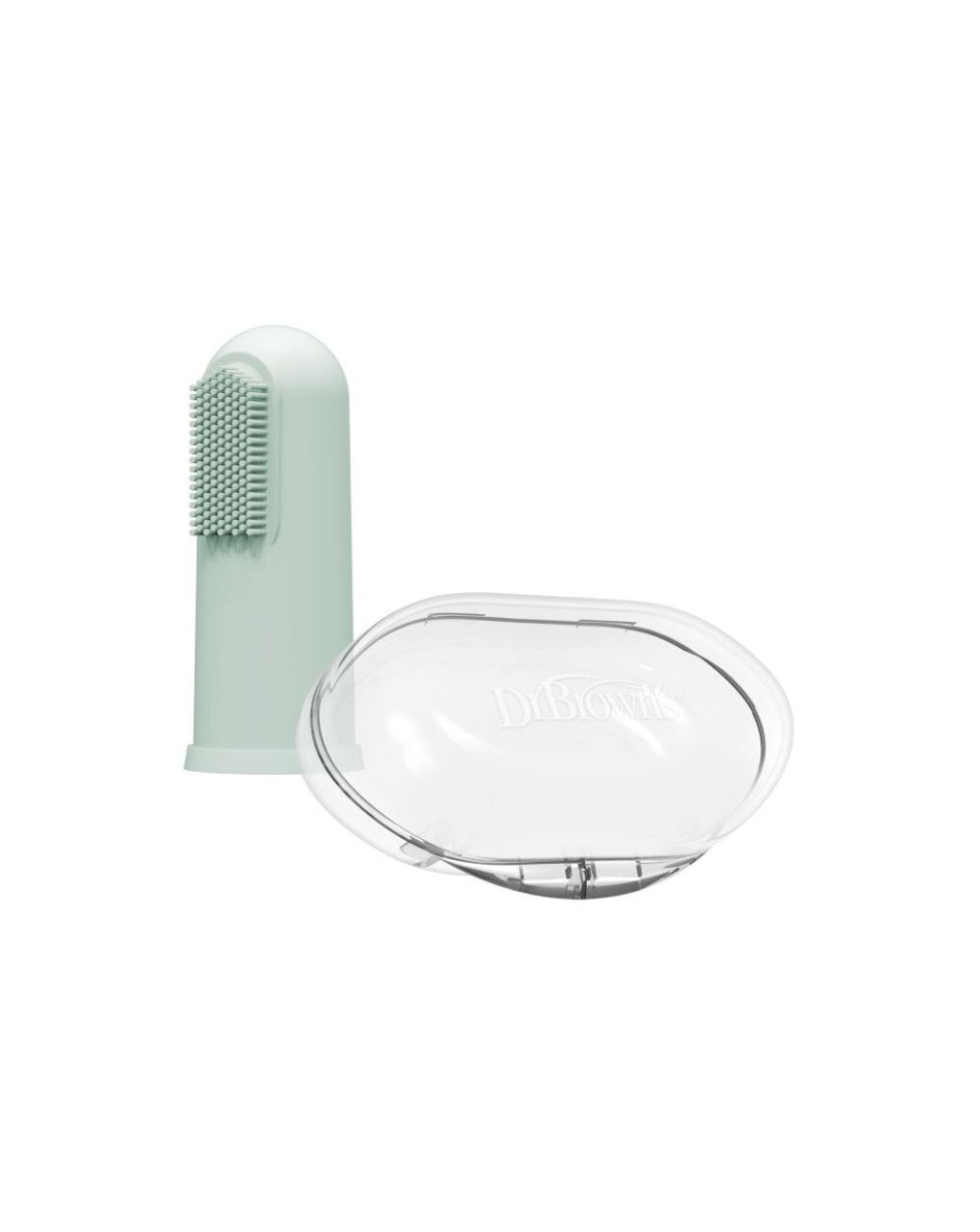 Dr. brown's βρεφική δακτυλική οδοντόβουρτσα σιλικόνης 3m+ green hg126