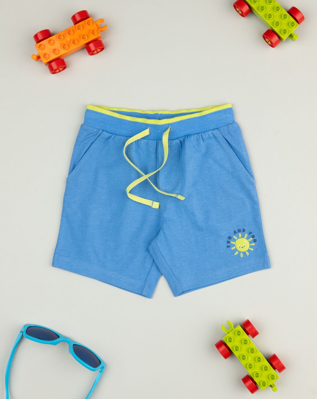 βρεφικό σορτσάκι μπλε sund and fun για αγόρι