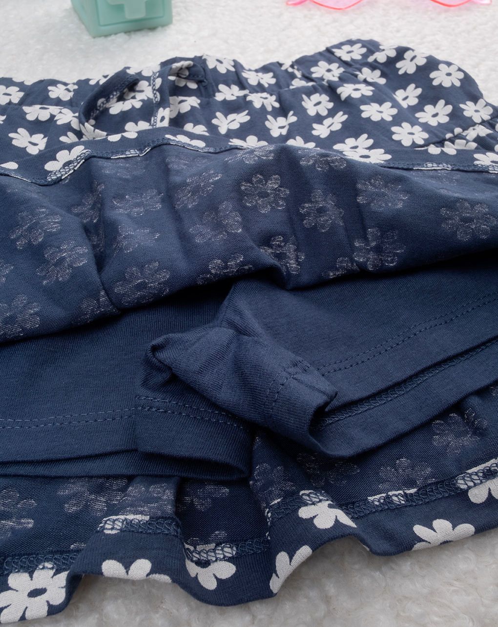 παιδική φούστα/σορτσάκι μπλε με μαργαριτες για κορίτσι - Prénatal