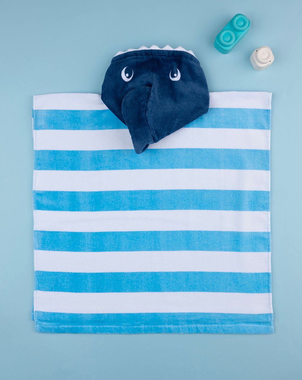βρεφικό πόντσο θαλάσσης ριγέ με καρχαρία για αγόρι - Prénatal
