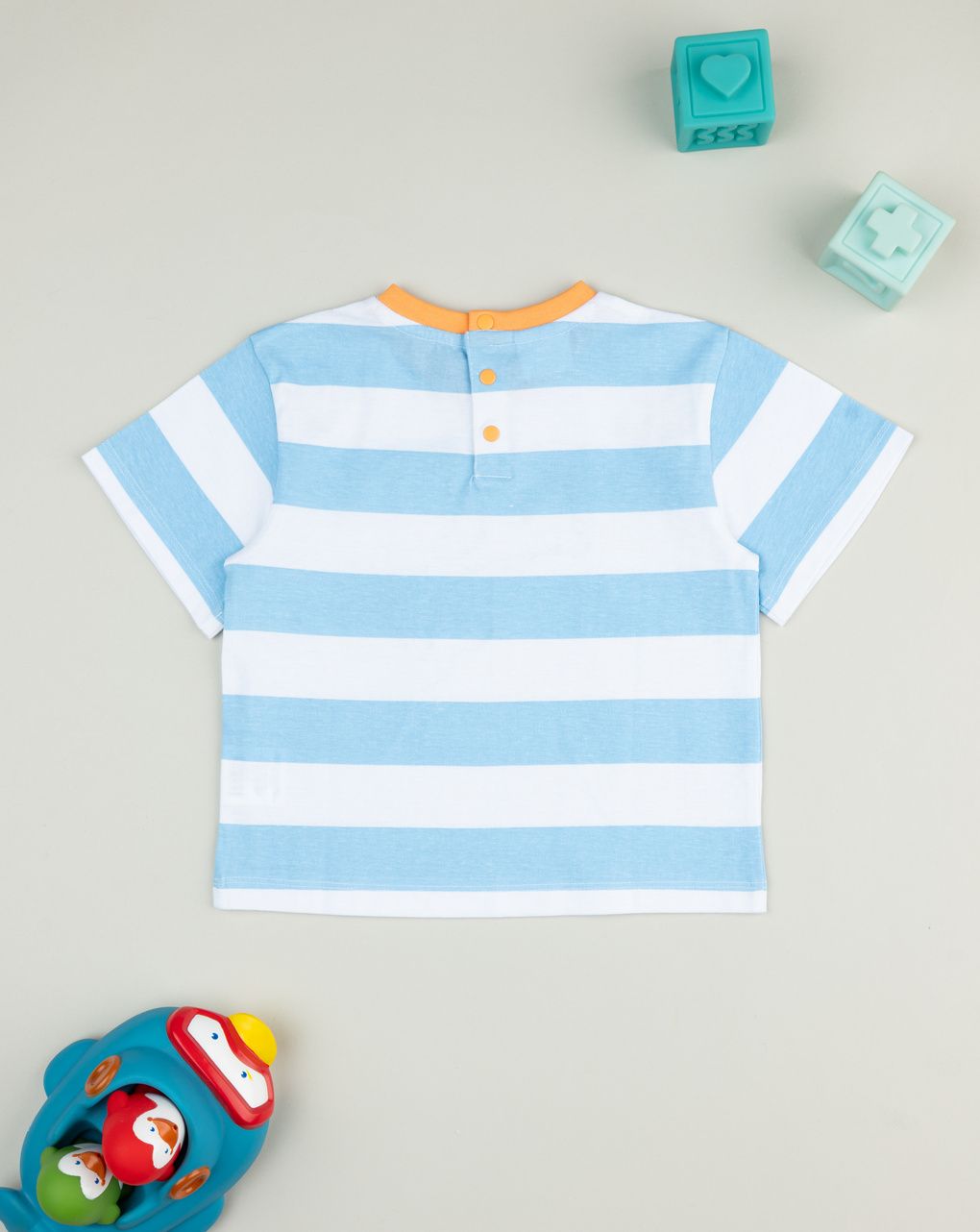 βρεφικό t-shirt ριγέ με δελφίνι για αγόρι - Prénatal