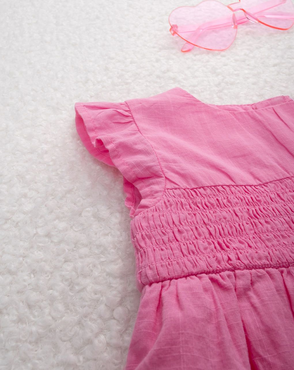 βρεφικό φόρεμα φούξια με πεταλούδα για κορίτσι - Prénatal