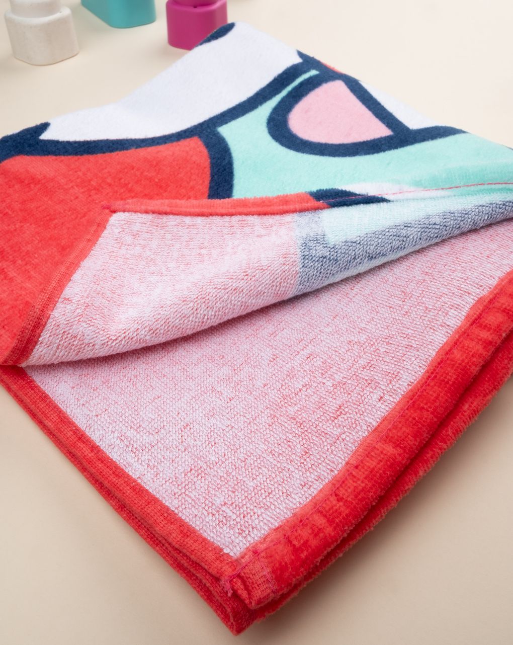 βρεφικό πόντσο θαλάσσης κοραλί hello kitty για κορίτσι - Prénatal