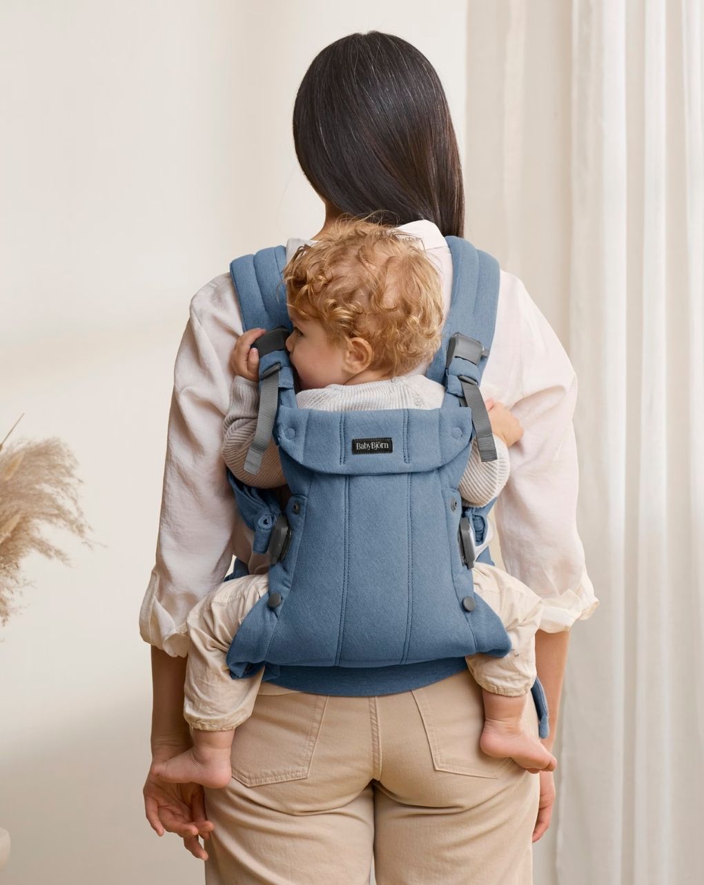 Babybjörn μάρσιπος harmony woven mélange blue 088033 - Baby Bjorn