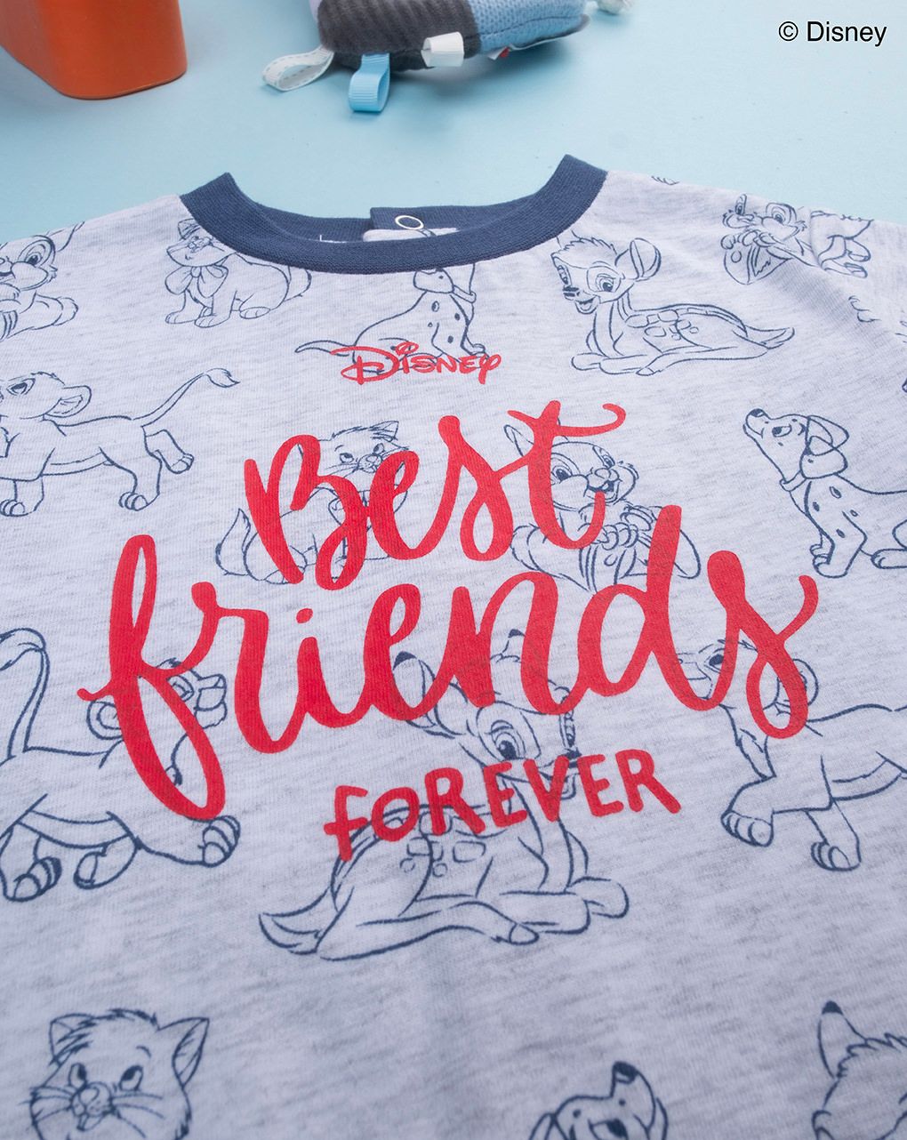 βρεφική ολόσωμη πιτζάμα γκρι disney για αγόρι - Prénatal