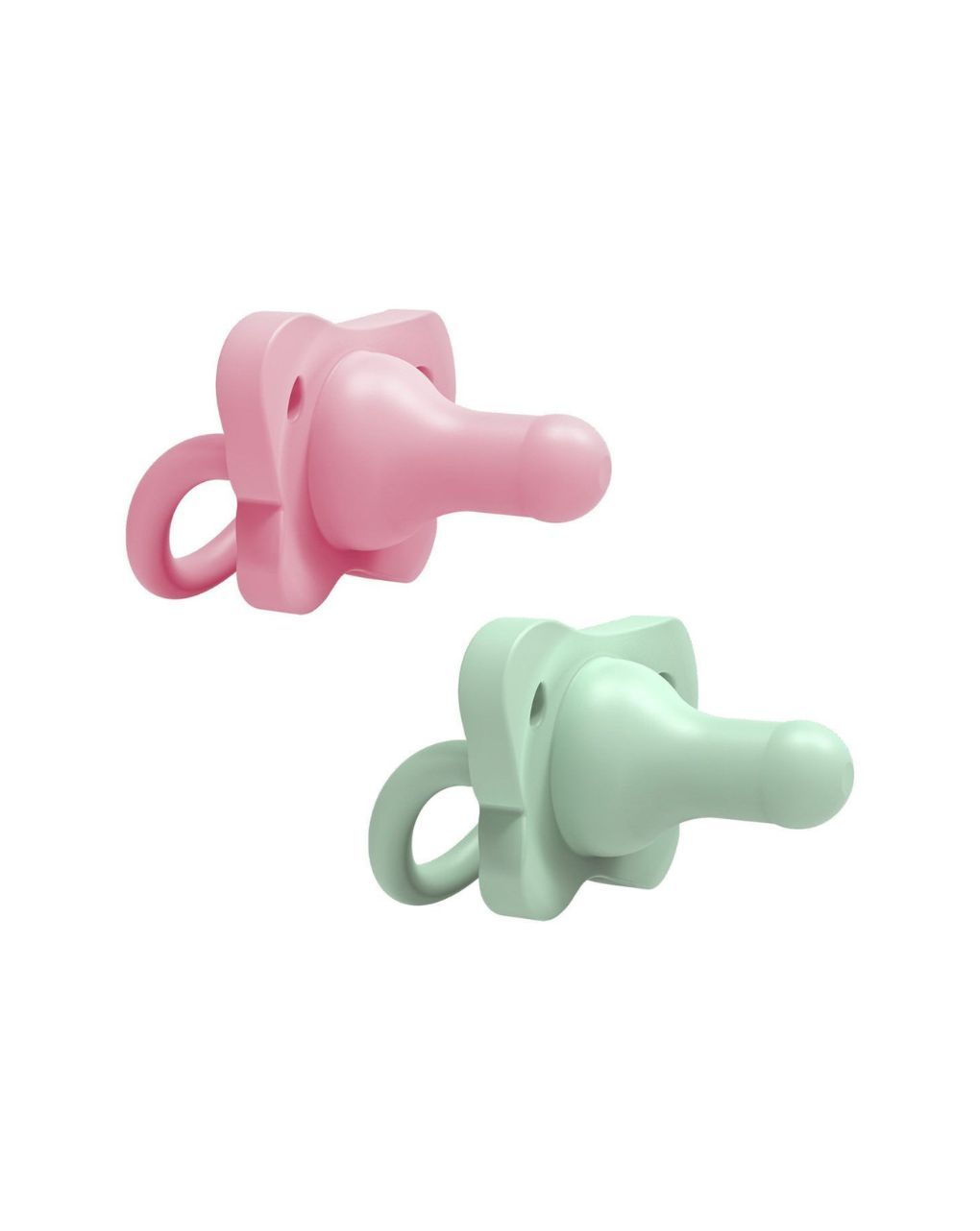 Dr. brown's πιπίλα σιλικόνης 2τμχ 0-6m pink/green ps12007 - Dr Browns