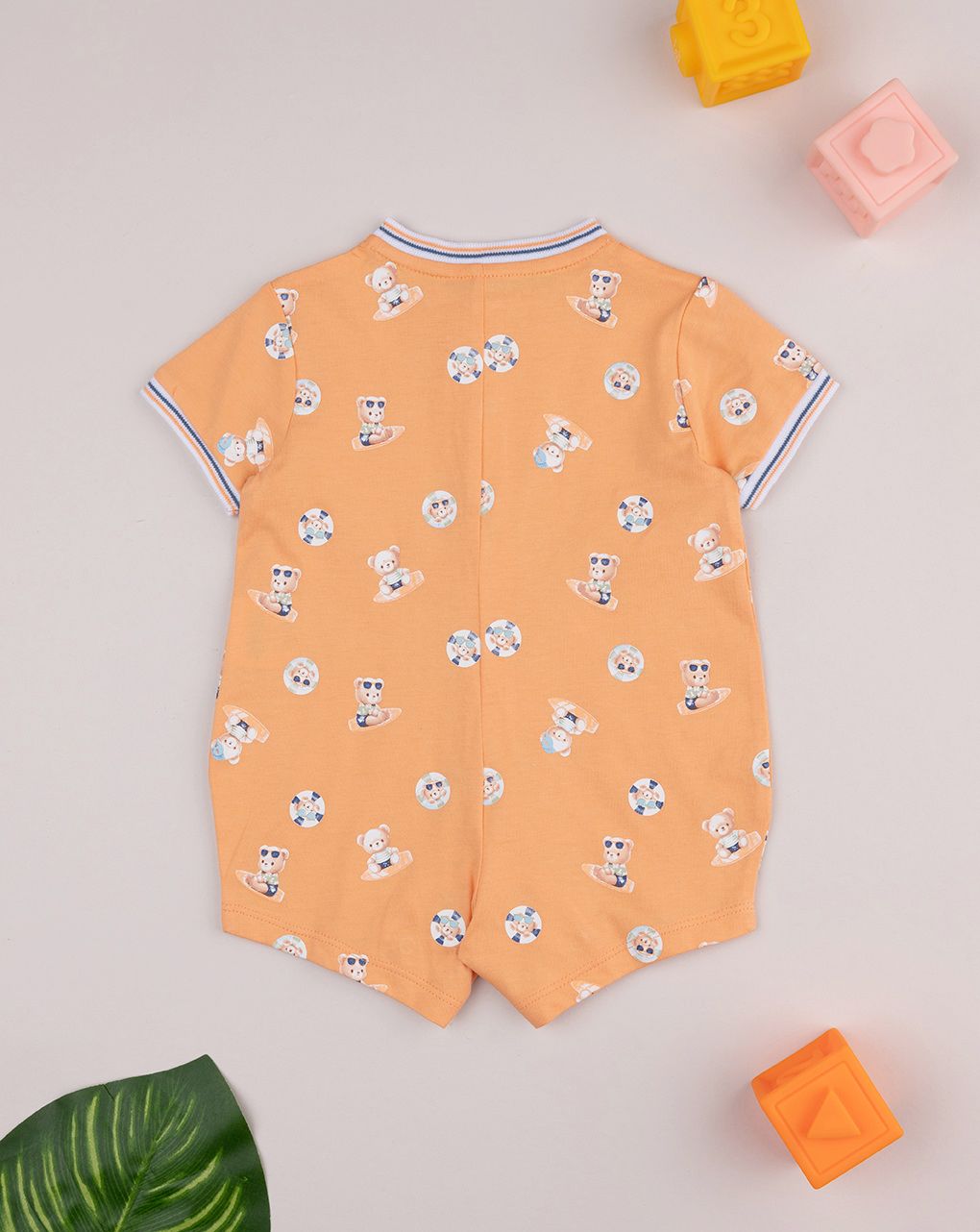βρεφικό φορμάκι πορτοκαλί surfing για αγόρι - Prénatal