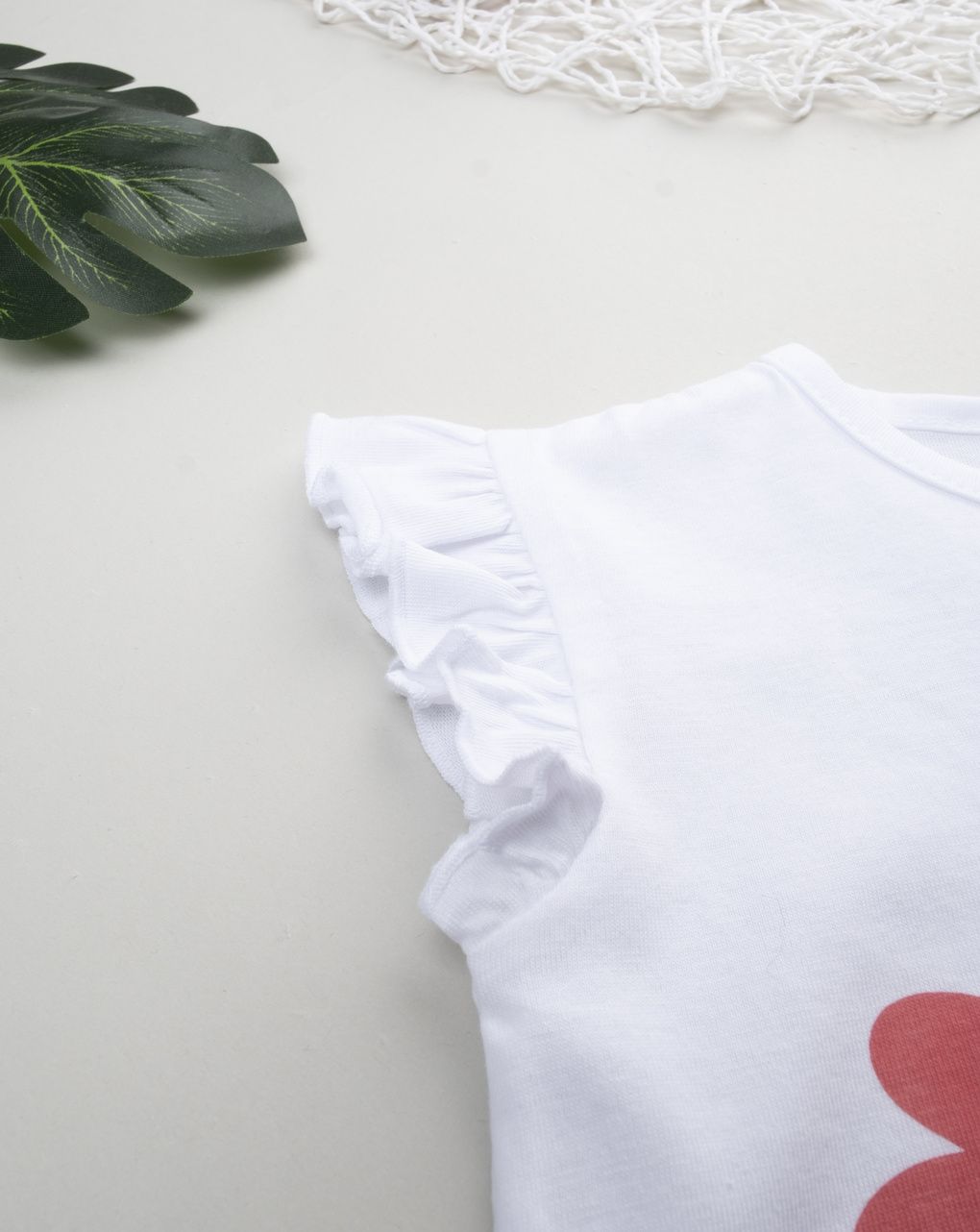 βρεφικό t-shirt λευκό με λουλούδι για κορίτσι - Prénatal