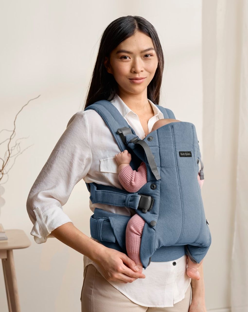 Babybjörn μάρσιπος harmony woven mélange blue 088033 - Baby Bjorn