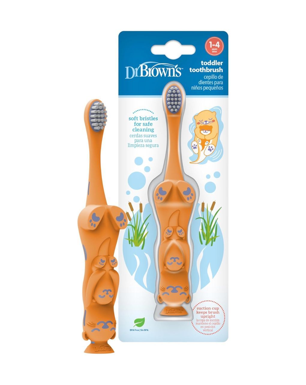 Dr. brown's οδοντόβουρτσα βίδρα orange hg097 - Dr Browns