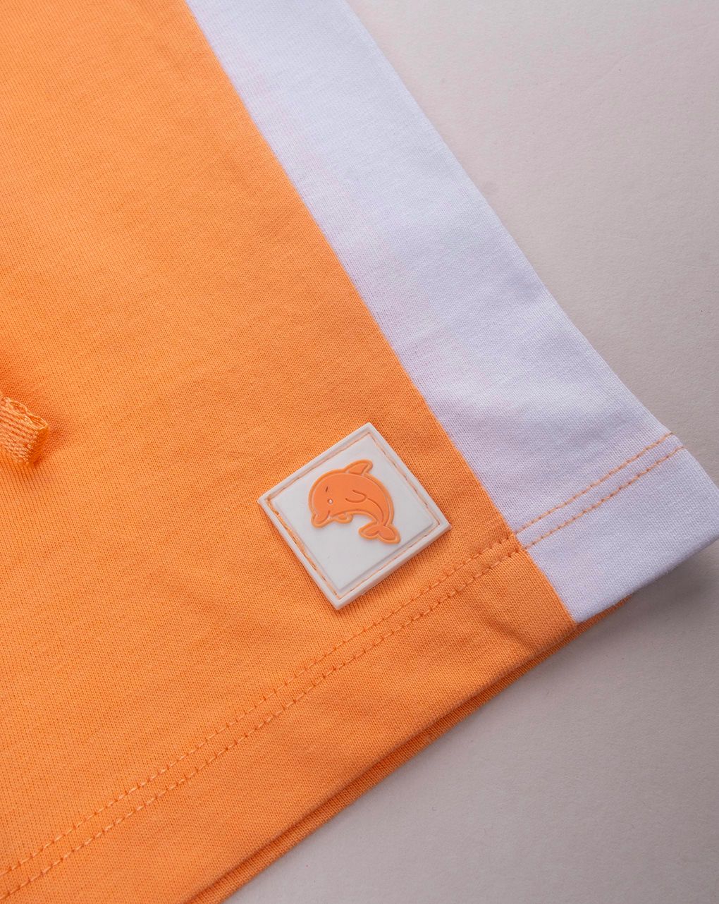 βρεφικό σορτσάκι πορτοκαλί με δελφίνι για αγόρι - Prénatal