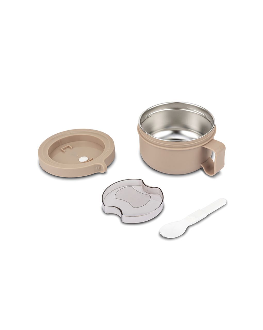 Nava δοχείο φαγητού ανοξείδωτο στρογγυλό "we care" γκρι 850ml 10-262-032 - Nava