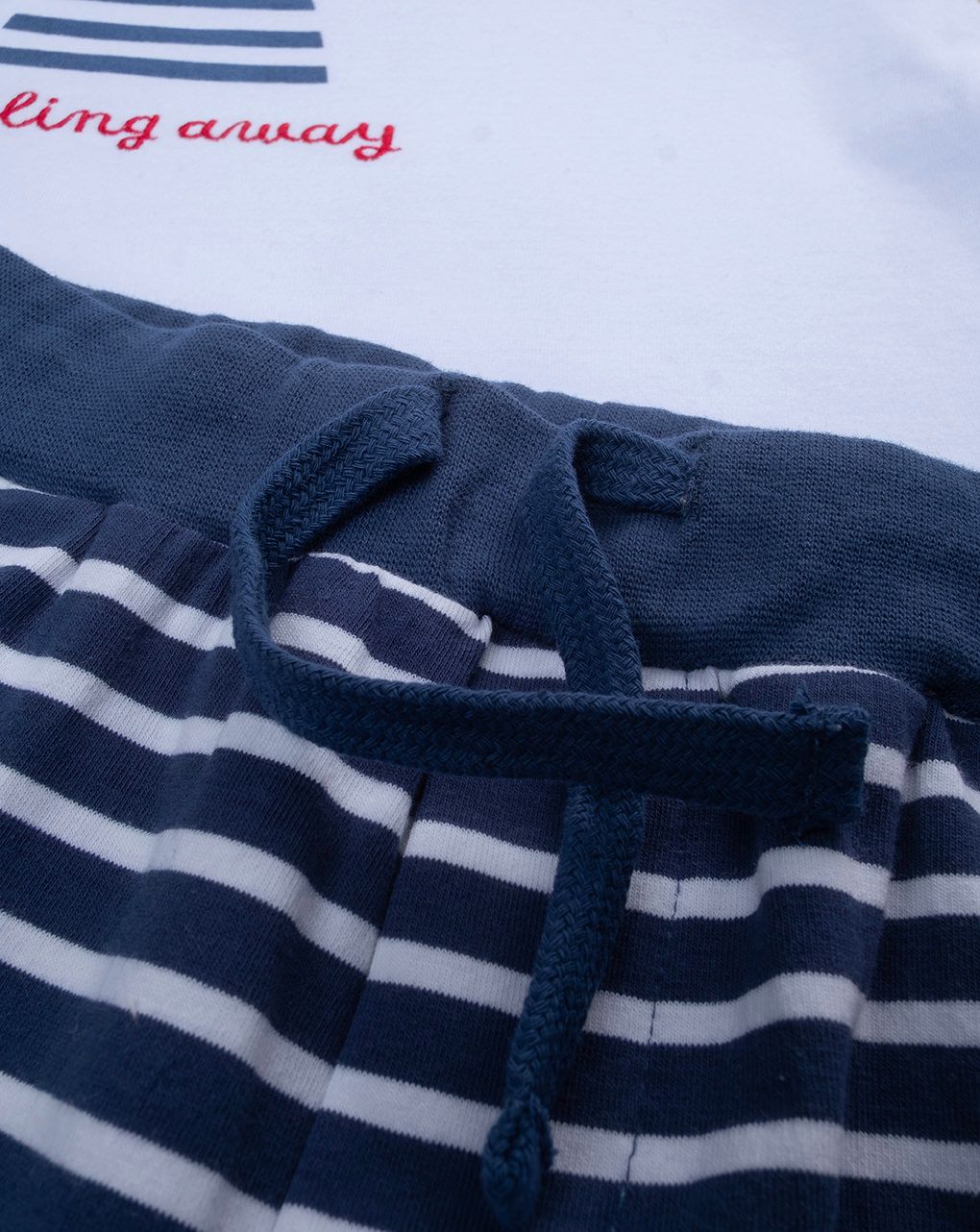 βρεφικό σετ t-shirt και σορτσάκι sailing away για αγόρι - Prénatal