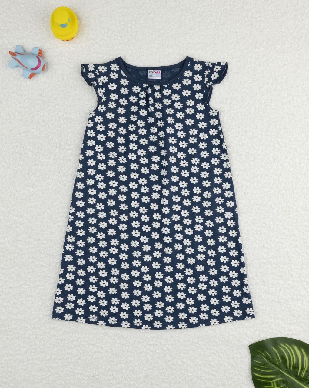 παιδικό φόρεμα μπλε με μαργαρίτες για κορίτσι