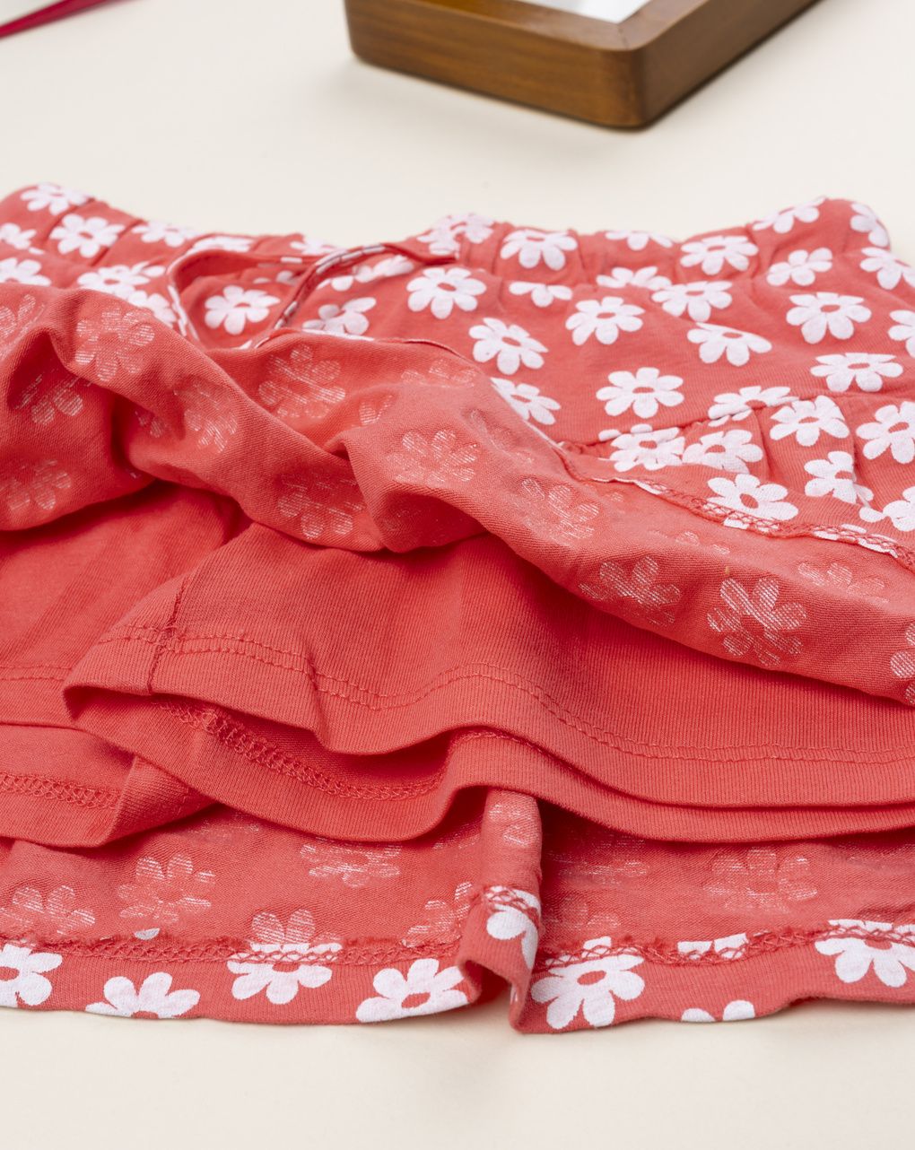 παιδική φούστα κοραλί με μαργαρίτες για κορίτσι - Prénatal