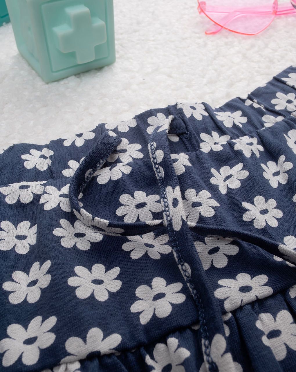 παιδική φούστα/σορτσάκι μπλε με μαργαριτες για κορίτσι - Prénatal