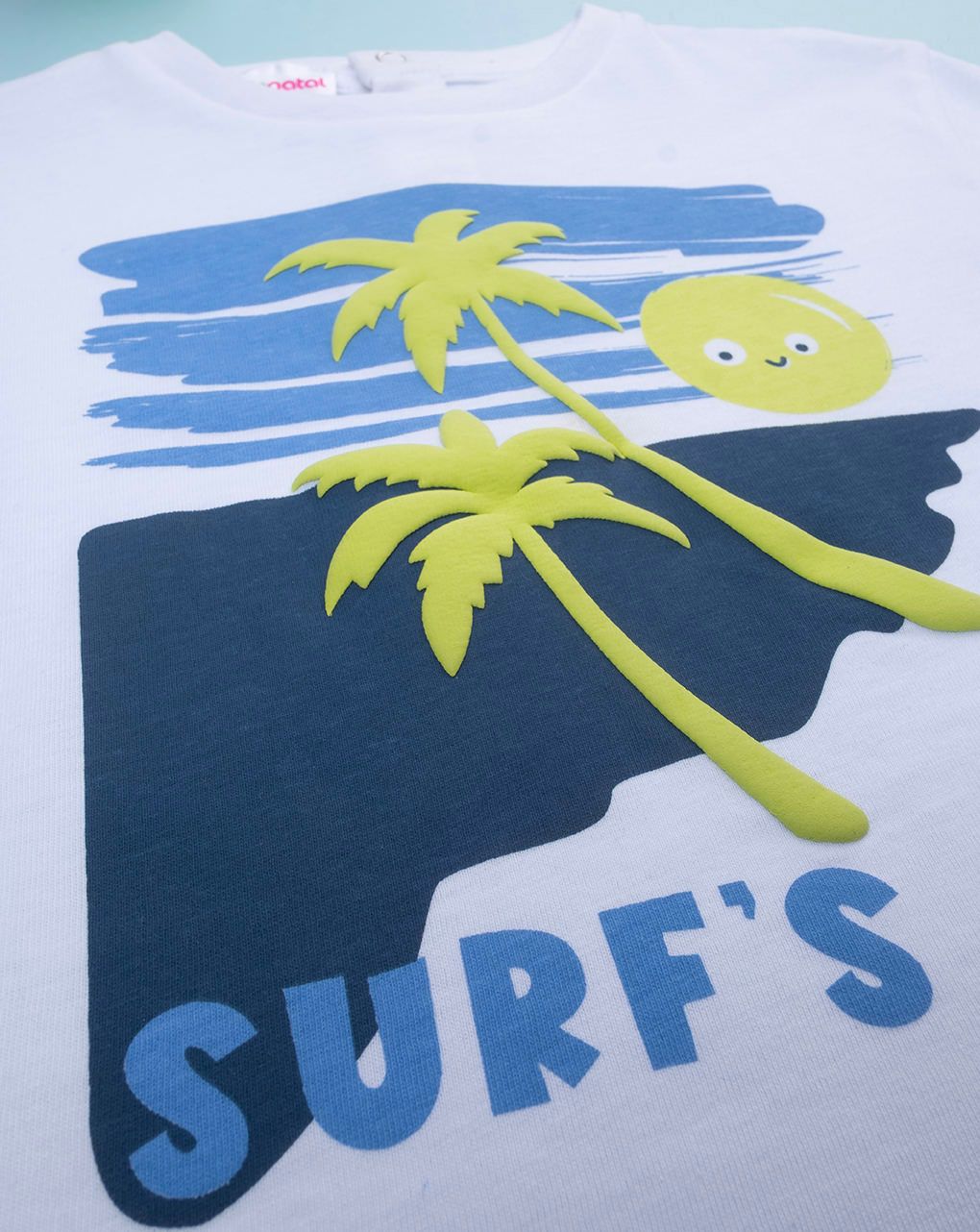 βρεφικό t-shirt λευκό surf's up για αγόρι - Prénatal