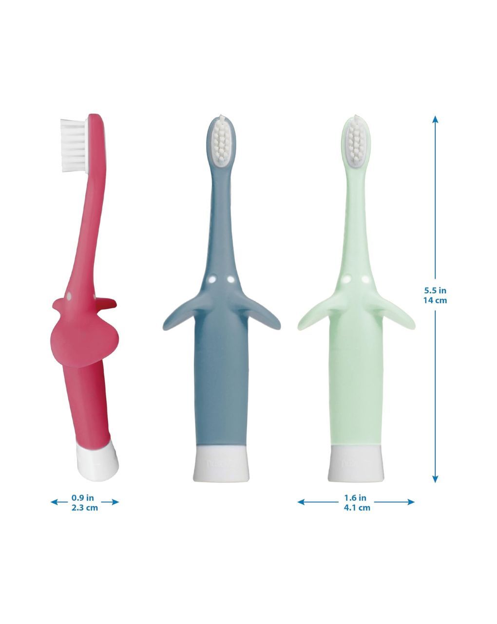 Dr. brown's βρεφική οδοντόβουρτσα ελεφαντάκι mint hg016 - Dr Browns