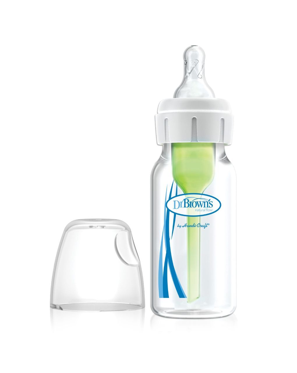 Dr. brown's options+ πλαστικό μπιμπερό natural flow με θηλή σιλικόνης + στενό λαιμό 120ml 112.70.1hc.195