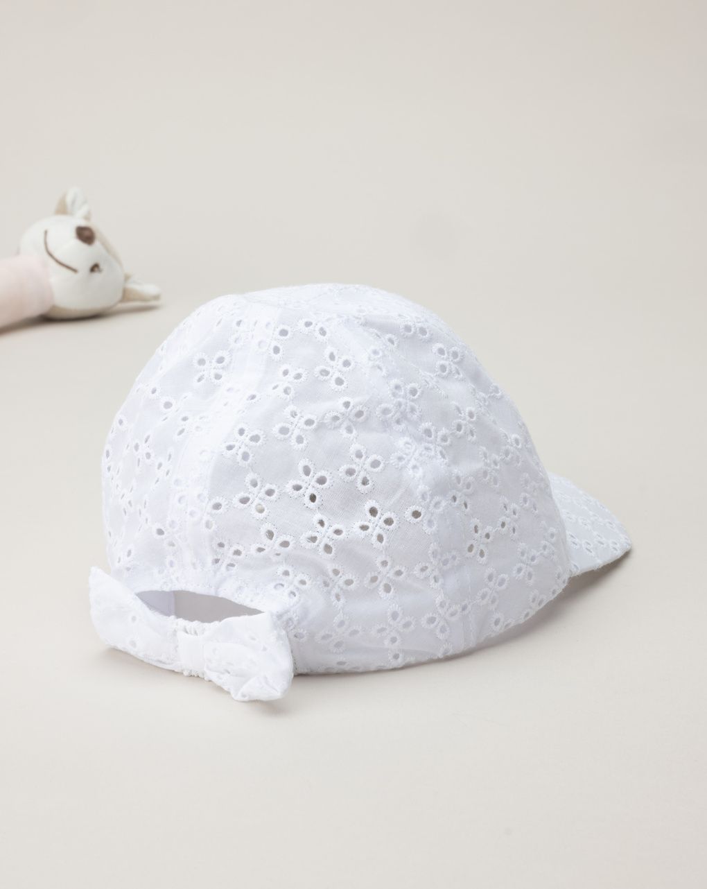 παιδικό καπέλο λευκό sangallo για κορίτσι - Prénatal