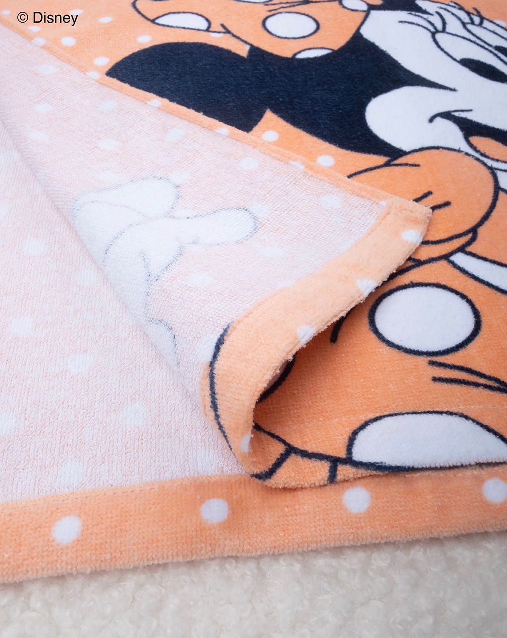 βρεφικό πόντσο θαλάσσης πορτοκαλί minnie για κορίτσι - Prénatal