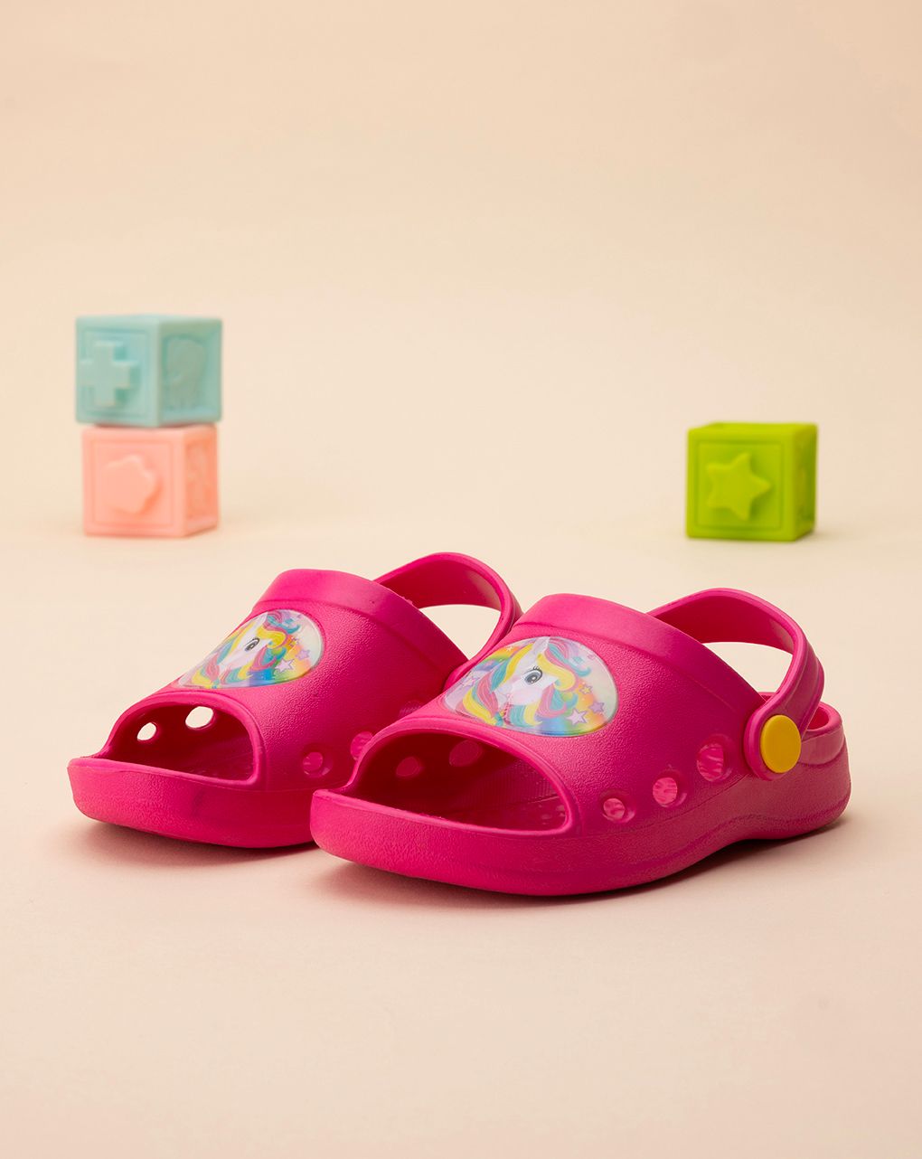 σαμπό θαλάσσης ανοιχτά φούξια με μονόκερο για κορίτσι - SILVER