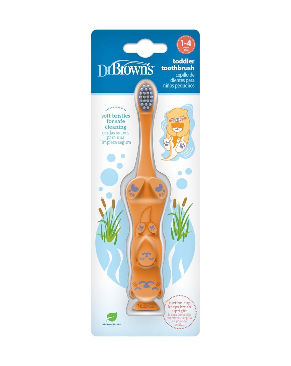 Dr. brown's οδοντόβουρτσα βίδρα orange hg097