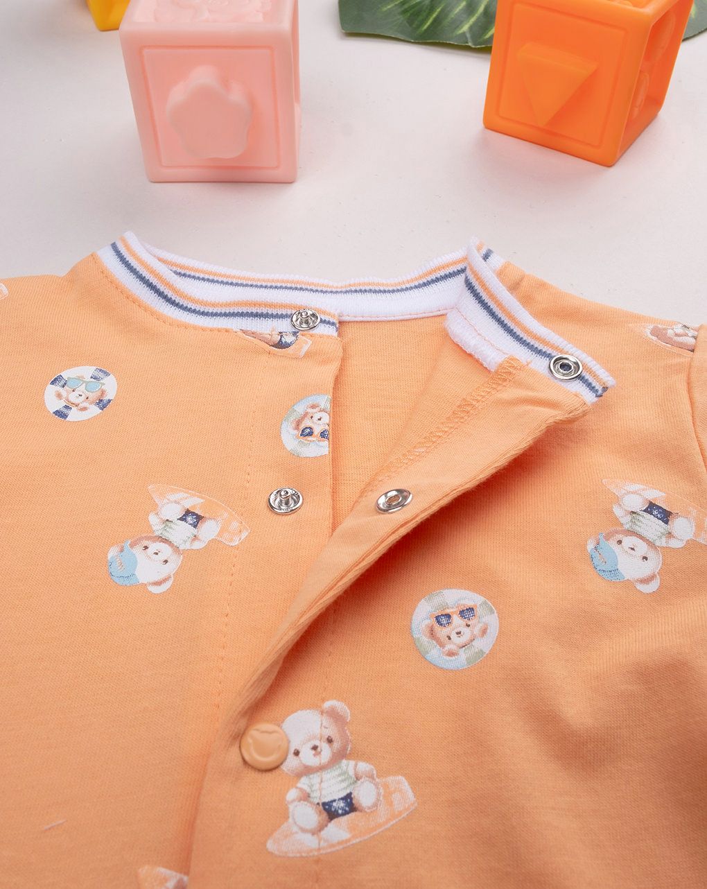 βρεφικό φορμάκι πορτοκαλί surfing για αγόρι - Prénatal